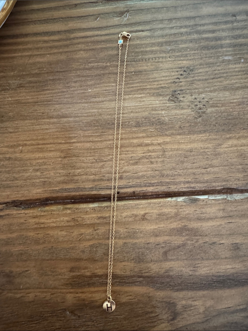 Minimal Gold Initial H Necklace - Elegant Everyday Pendant